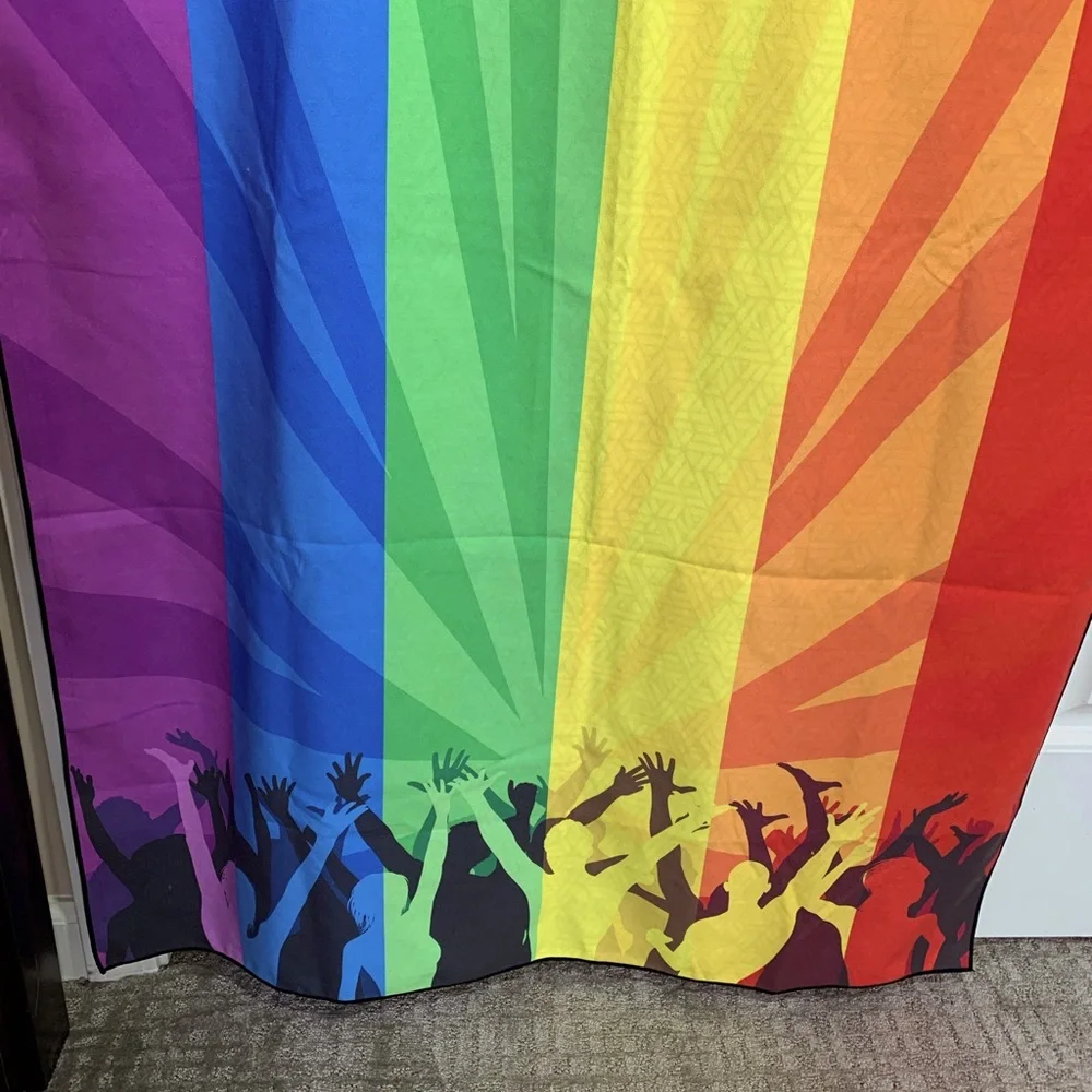 Pride Rainbow Flag Banner Microfiber Towel